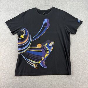 Jordan Air Jordan Basketball T-Shirt Black Men's XL Tee Nike Retro Graphic